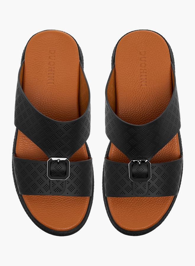 DUCHINI Men Perforated Strap Arabic Sandals - Image 3
