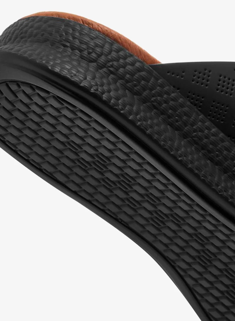 DUCHINI BLACK Men Perforated Strap Arabic Sandals Ramadan Collection for Men | Best Price UAE