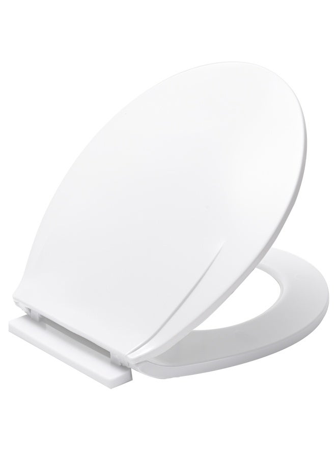 LAWAZIM Toilet Seat - Oval Plastic Toilet Cover with Bolts and Nuts, Smooth Easy-Clean Hygienic Surface, Comfortable Design - Ideal for Standard Toilets in Homes, Offices, Rentals, & Shared Bathrooms - Image 1