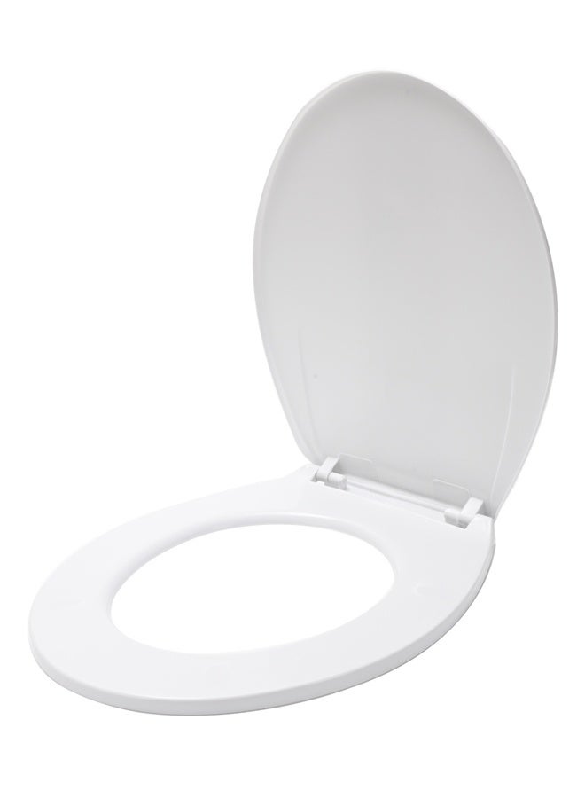 LAWAZIM Toilet Seat - Oval Plastic Toilet Cover with Bolts and Nuts, Smooth Easy-Clean Hygienic Surface, Comfortable Design - Ideal for Standard Toilets in Homes, Offices, Rentals, & Shared Bathrooms - Image 2