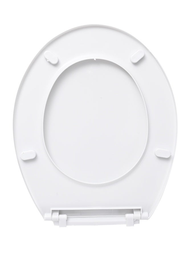 LAWAZIM Toilet Seat - Oval Plastic Toilet Cover with Bolts and Nuts, Smooth Easy-Clean Hygienic Surface, Comfortable Design - Ideal for Standard Toilets in Homes, Offices, Rentals, & Shared Bathrooms - Image 3