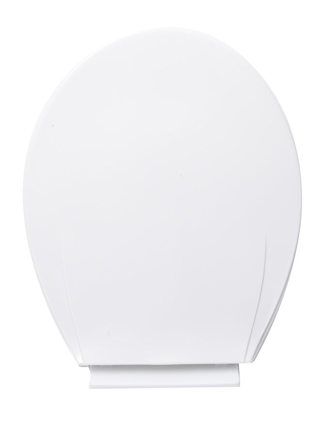 LAWAZIM Toilet Seat - Oval Plastic Toilet Cover with Bolts and Nuts, Smooth Easy-Clean Hygienic Surface, Comfortable Design - Ideal for Standard Toilets in Homes, Offices, Rentals, & Shared Bathrooms - Image 4