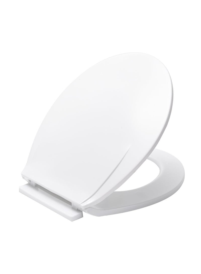 LAWAZIM Toilet Seat - Oval Plastic Toilet Cover with Bolts and Nuts, Smooth Easy-Clean Hygienic Surface, Comfortable Design - Ideal for Standard Toilets in Homes, Offices, Rentals, & Shared Bathrooms - Image 1