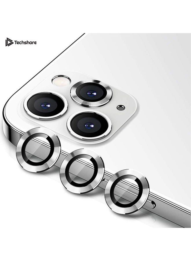 IAF 3-Piece Camera Lens Protector For Apple iPhone 12 Pro Max Silver