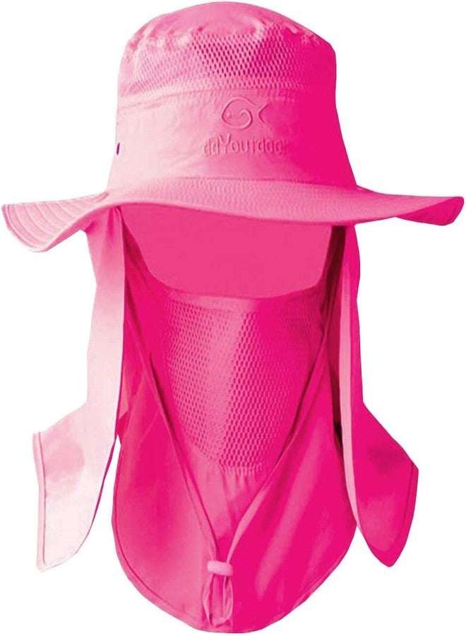 Zeki Fashion Summer Outdoor Sun Protection Fishing Cap Neck Face Flap Hat Wide Brim for Women (Red) - Image 4