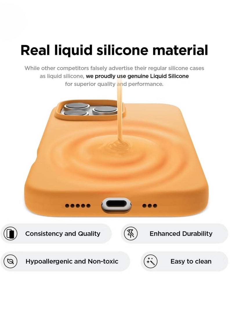 Raxoom iPhone 16 Pro Full Body Case Cover – Shockproof, Slim, Anti-Scratch Design with Soft Microfiber Lining (Orange) - Image 5