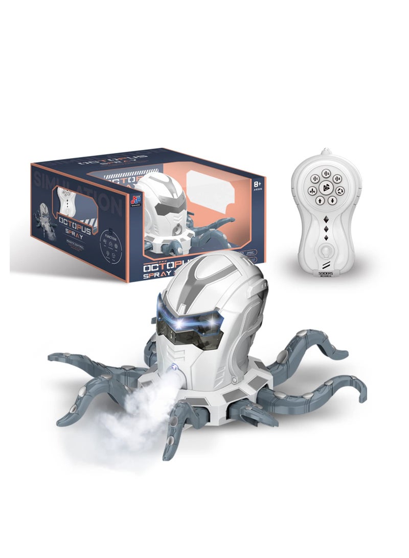 SYOSI Remote Control Octopus Kids Toys - Realistic RC Octopus, Music Effect, LED Light, 2 Crawl Modes 3 Spray Modes Toys for 6 7 8 9 10 11 12+ Year Old Boys/Girls Birthday Gifts for Children - Image 1