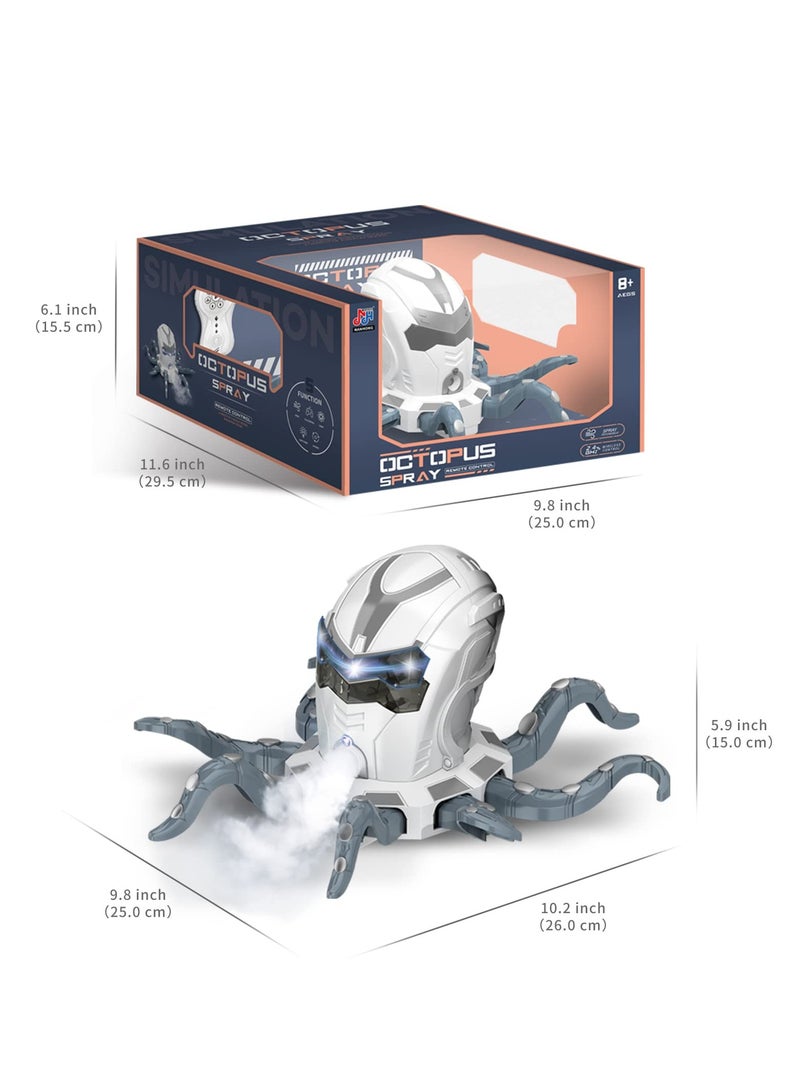 SYOSI Remote Control Octopus Kids Toys - Realistic RC Octopus, Music Effect, LED Light, 2 Crawl Modes 3 Spray Modes Toys for 6 7 8 9 10 11 12+ Year Old Boys/Girls Birthday Gifts for Children - Image 2