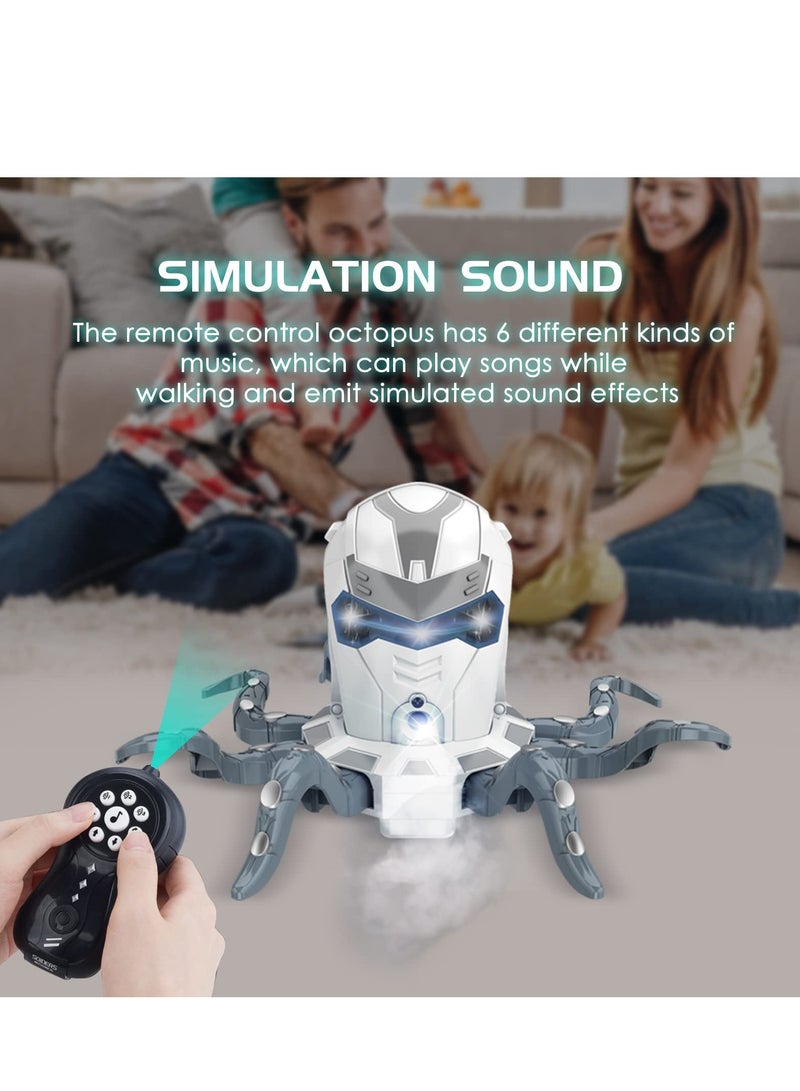 SYOSI Remote Control Octopus Kids Toys - Realistic RC Octopus, Music Effect, LED Light, 2 Crawl Modes 3 Spray Modes Toys for 6 7 8 9 10 11 12+ Year Old Boys/Girls Birthday Gifts for Children - Image 4