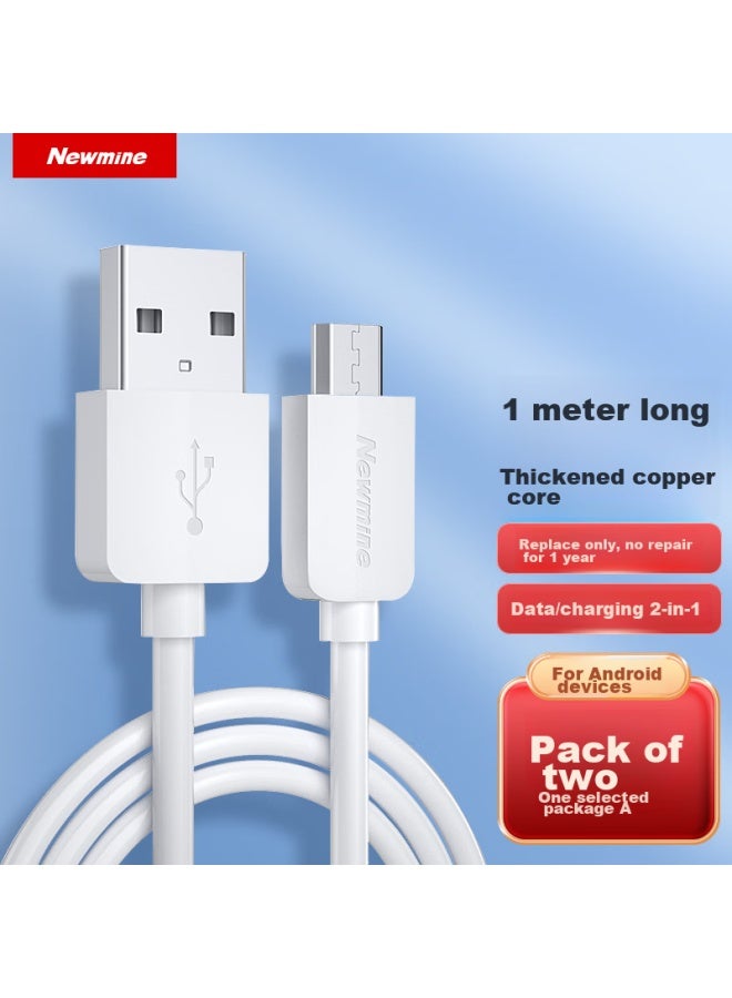 Newmine Android Data Cable, Phone Charging Cable, Micro Usb Charger Cable 1 Meter, Compatible With Huawei, Xiaomi, Vivo/oppo, Redmi, Samsung - Image 1