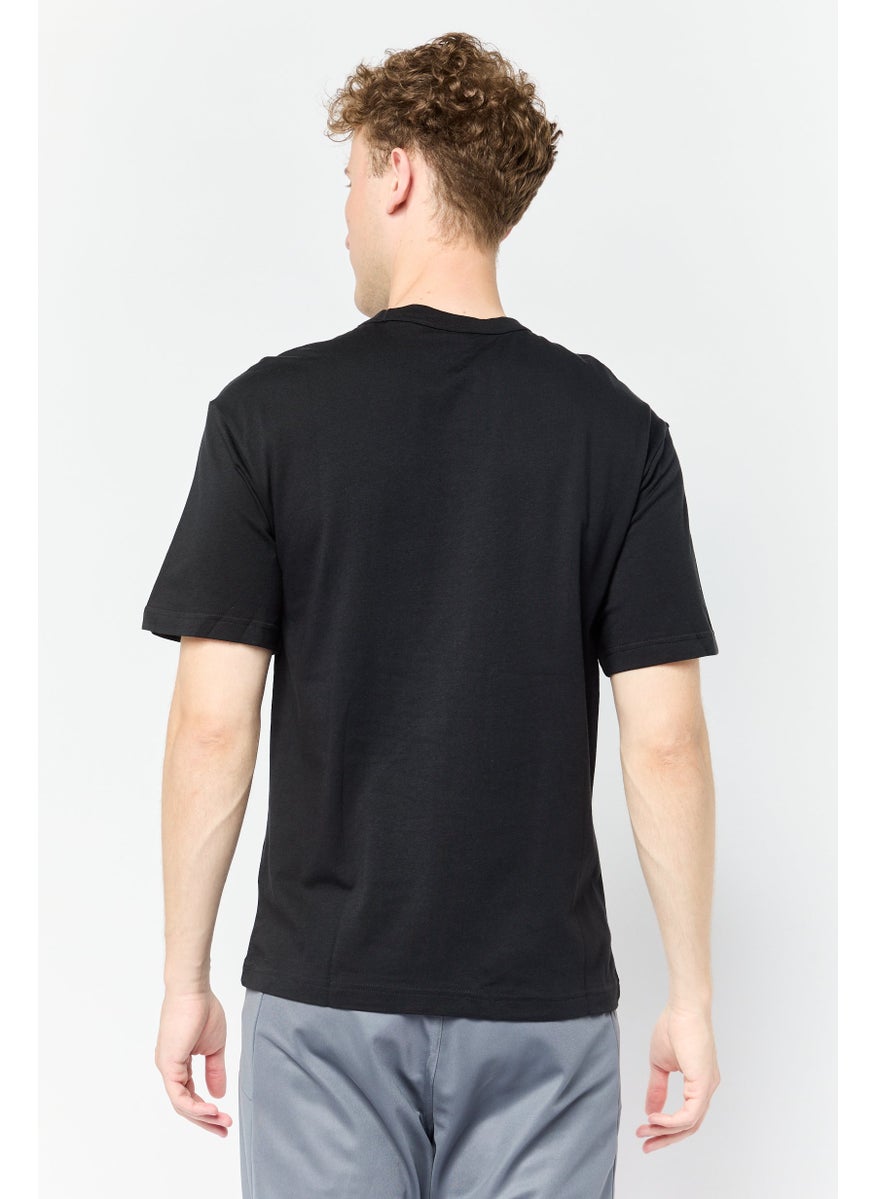 Reebok Men Sportswear Fit Short Sleeves Outdoor T-shirt, Black  - Image 3
