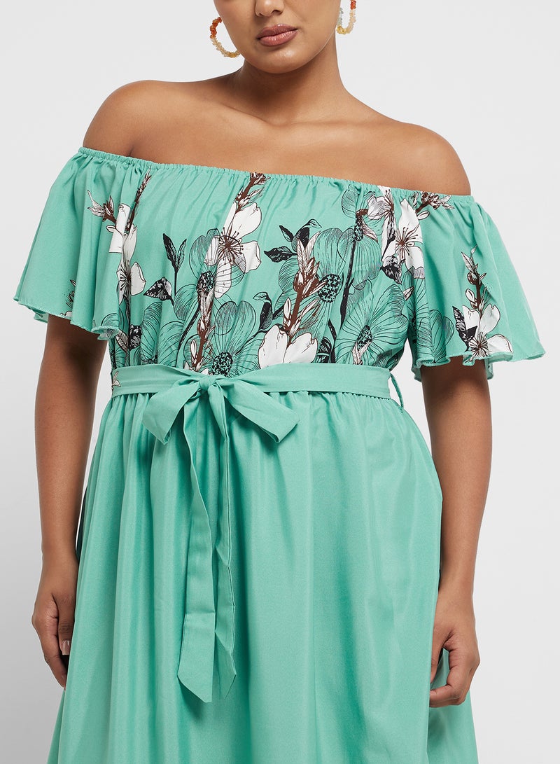 ايلا بلس فستان زهري مكشوف الأكتاف - Image 3