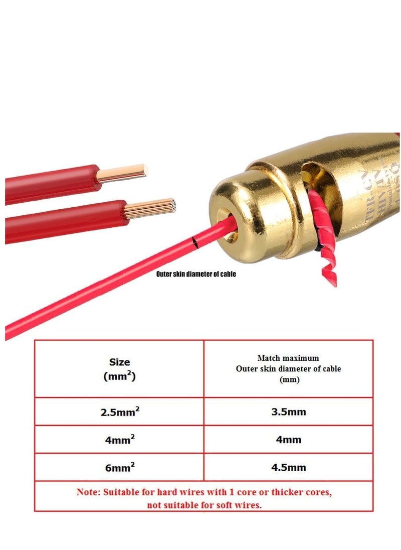 Cable Wire Stripper and Twister Set, Universal Aluminum Alloy Cable Twisting Stripping Tool with Wrench, Professional Portable Wire Nut Twister for Power Drill, Cable Quick Stripping and Connector