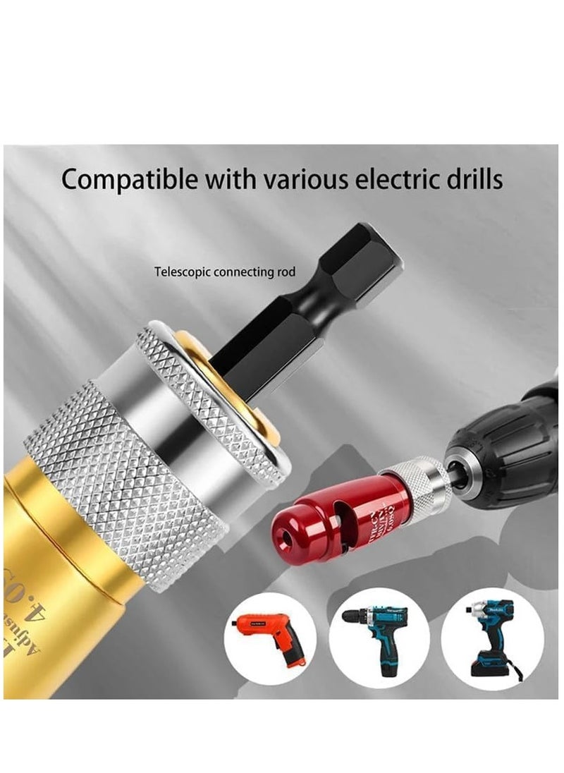 Cable Wire Stripper and Twister Set, Universal Aluminum Alloy Cable Twisting Stripping Tool with Wrench, Professional Portable Wire Nut Twister for Power Drill, Cable Quick Stripping and Connector