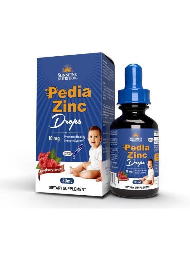 SUNSHINE NUTRITION Pedia Zinc Drops 10Mg Immunity Support And Heart Health Raspberry Flavor 30Ml - Image 1