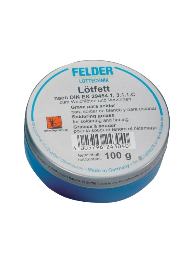 Felder Soldering Grease Paste 100g, Solder Paste Flux for Soldering Iron & Soldering Station, High-Performance Metal Joining Flux, Made in Germany