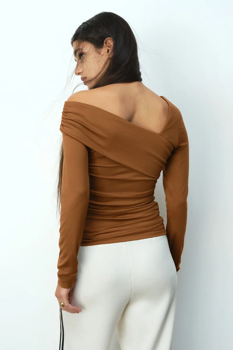 H&M Draped one-shoulder top