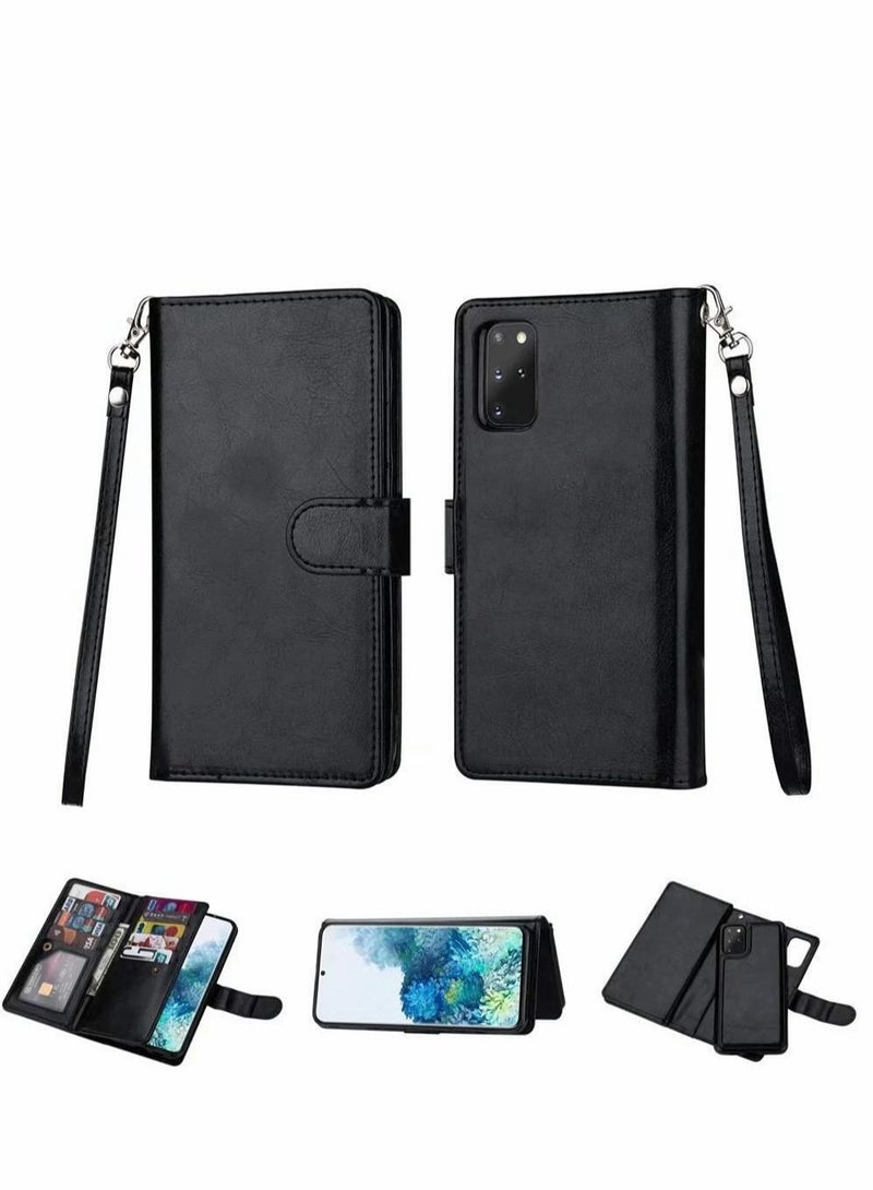 Captaintech Case for Galaxy Note 20 Ultra Case, 5G Wallet Luxury Cash Credit Card Slots Holder Carrying Flip PU Leather Cover Samsung Note20 Black - Image 1