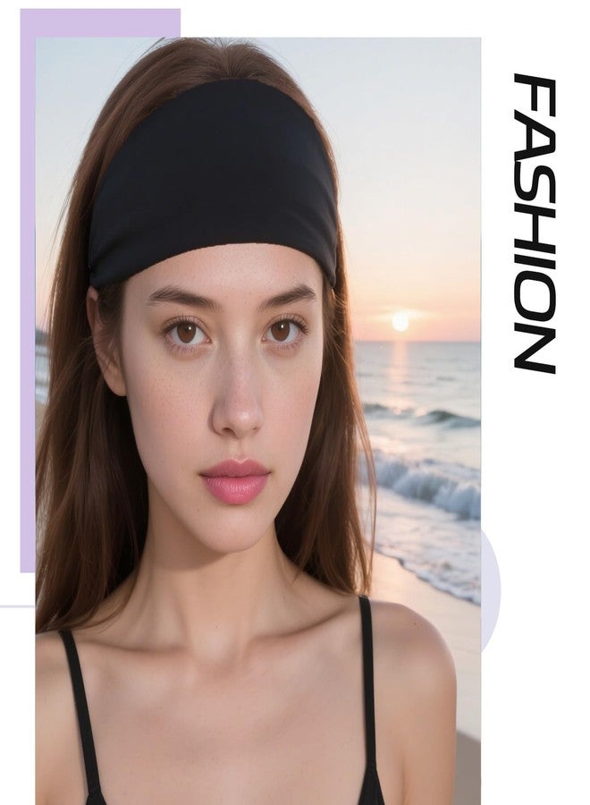 Xtrend 6 Pcs Wide Headbands for Women Extra Large Turban Stretch Fashion Headband Boho Hair Band Workout Running Sport Hairband Girls Accessories (Black, Coffee, Wine Red, Beige, Dark Gray, Light Gray) - Image 5