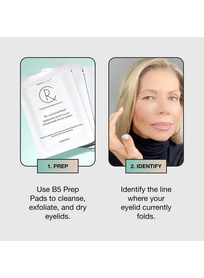Contours RX Contours Rx Lids By Design - Medical Grade Eyelid Correcting Strips for Heavy, Hooded, & Droopy Lids - Transparent, Anti-Aging, and Hypoallergenic Eyelid Tape - (4mm - 7mm) Assortment Pack, 80ct - Image 4