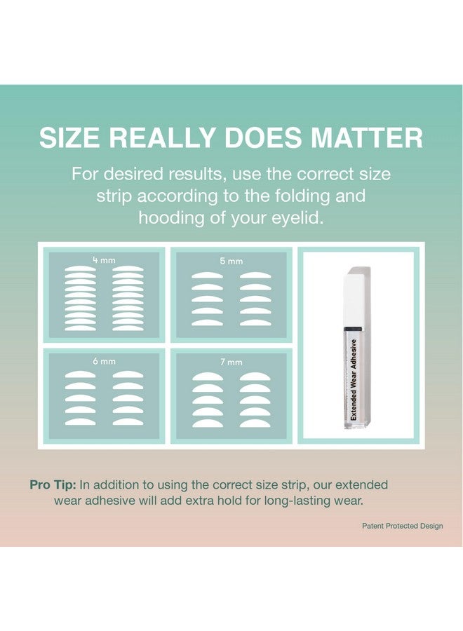 Contours RX Contours Rx Lids By Design - Medical Grade Eyelid Correcting Strips for Heavy, Hooded, & Droopy Lids - Transparent, Anti-Aging, and Hypoallergenic Eyelid Tape - (4mm - 7mm) Assortment Pack, 80ct - Image 3