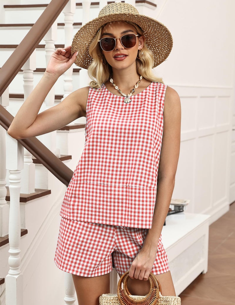 LOMON Spring Lounge Sets for Women Jogging Suit Two Piece Outfits Casual Short Sleeve Sleepwear Drawstring Shorts - Image 2
