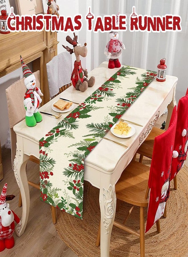Nlicrst Christmas Table Runner 12x71 Inch , Elegant Pinecone Pattern Table Decor for Holiday Party, Dining , Kitchen, Buffet - Festive Christmas Table Decorations - Image 4