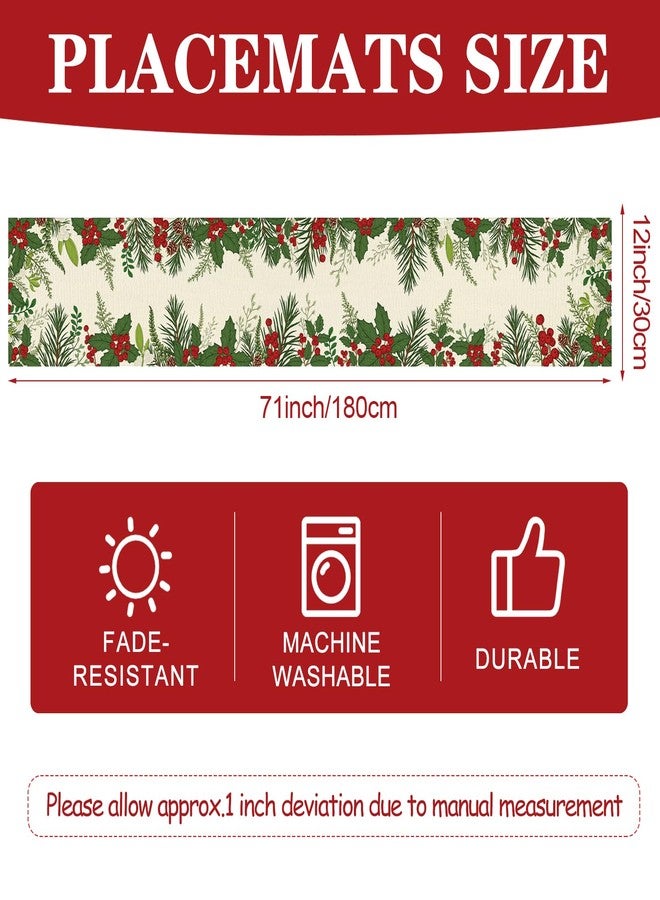 Nlicrst Christmas Table Runner 12x71 Inch , Elegant Pinecone Pattern Table Decor for Holiday Party, Dining , Kitchen, Buffet - Festive Christmas Table Decorations - Image 2