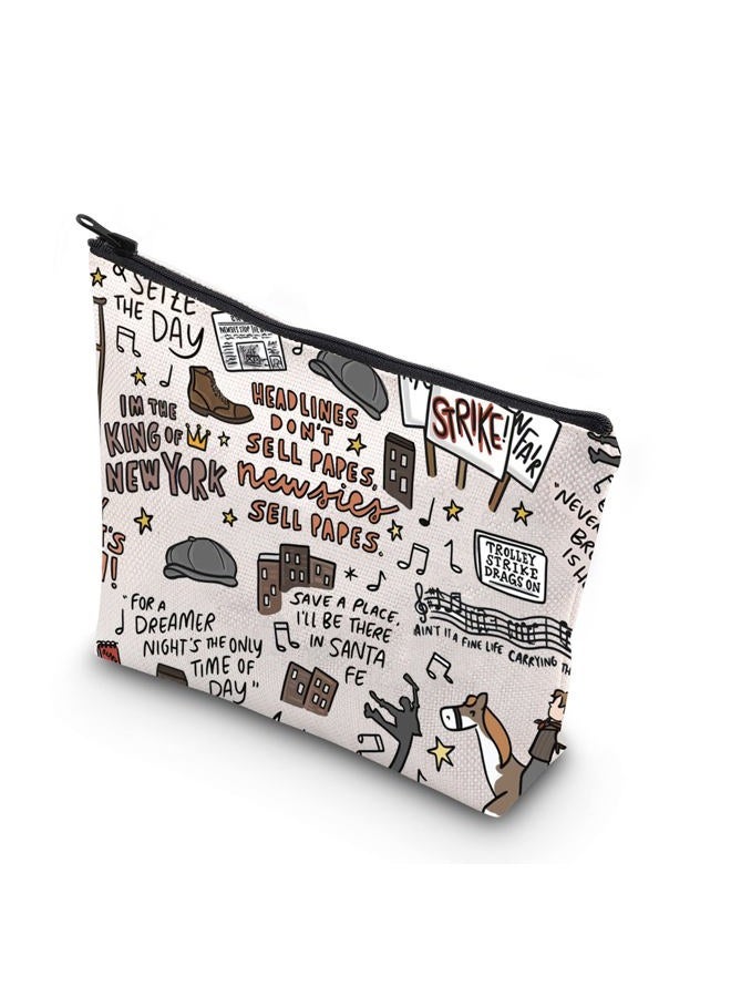 WCGXKO Theatre Lover Gift Broadway Musical Gift Musical Theater Seize the Day Zipper Pouch Makeup Bag (The Day) - Image 1