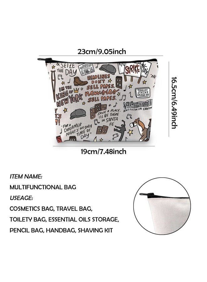 WCGXKO Theatre Lover Gift Broadway Musical Gift Musical Theater Seize the Day Zipper Pouch Makeup Bag (The Day) - Image 2