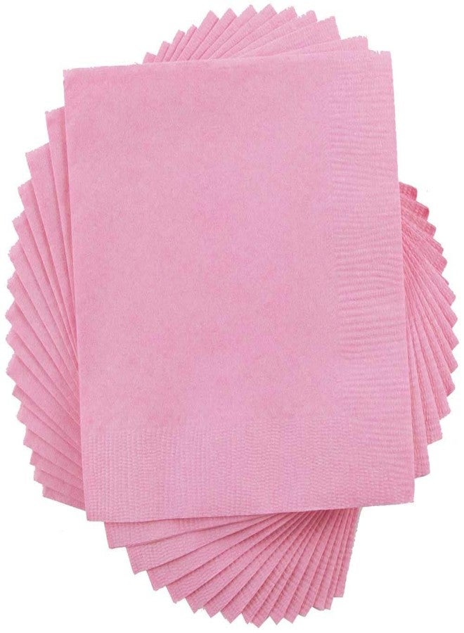 JAM PAPER Small Beverage Napkins - 5 x 5 - Baby Pink Pastel - 40/Pack - Image 1