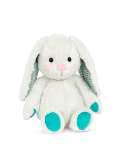 B. Toys B. toys- B. softies- 12" Plush Bunny- Soft & Cuddly Plush Bunny - Huggable Stuffed Animal Rabbit Toy - Washable- Happy Hues- Peppy Mint Bunny- 0 Months +  - Image 1