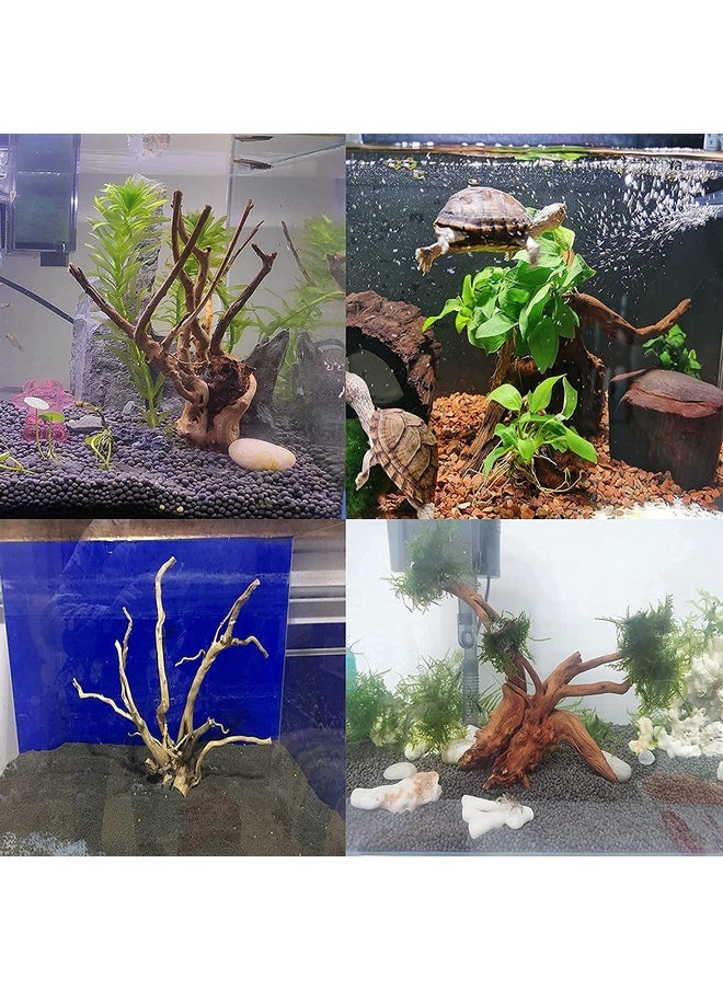 Kathson 7 Pcs Natural Aquarium Driftwood Reptile Branches Wood Terrarium Ornament Trunk Fish Tank Log Habitat Decoration Tree Stump Decor Assorted Sizes Wood  - Image 5