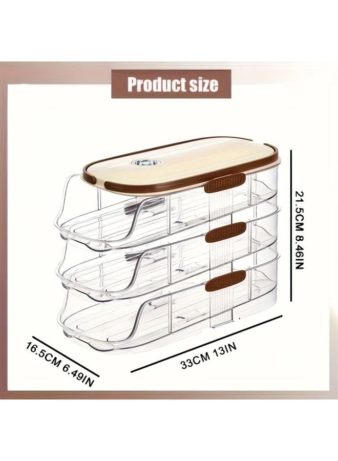 Large Capacity 3 Layer Egg Storage Container Durable PET PP Material Transparent Design Secure Lid - Image 1