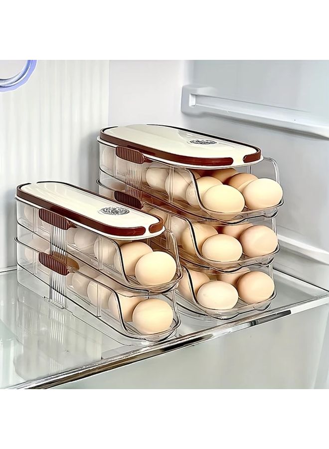 Large Capacity 3 Layer Egg Storage Container Durable PET PP Material Transparent Design Secure Lid - Image 3