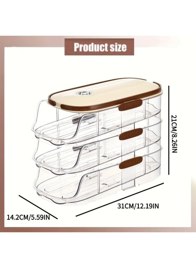 Large Capacity 3 Layer Egg Storage Container Durable PET PP Material Transparent Design Secure Lid - Image 4