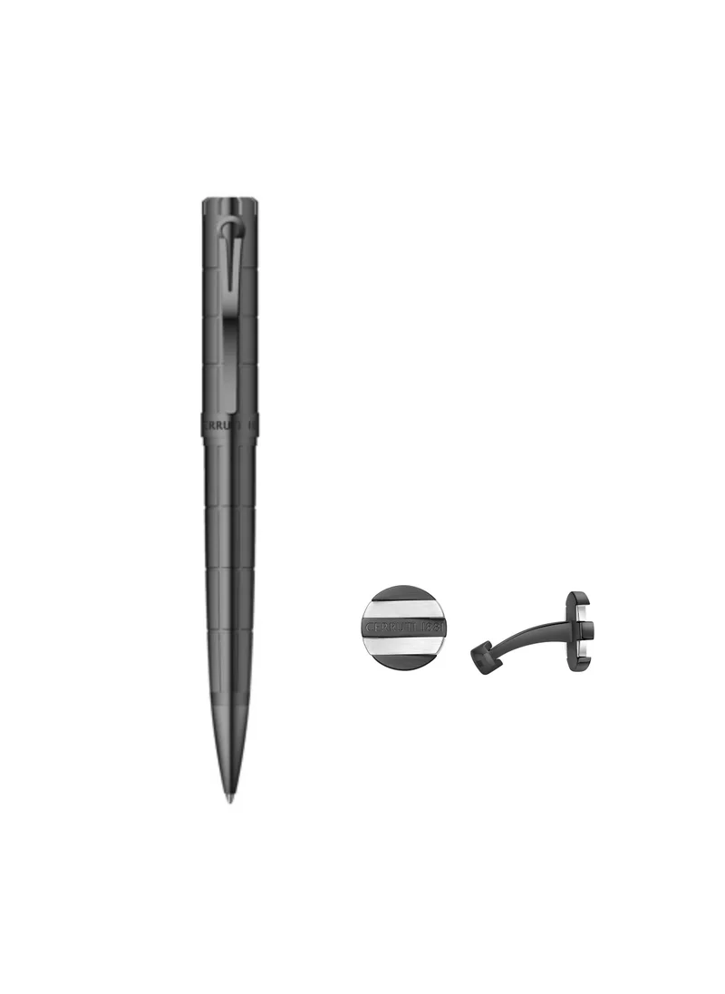 CERRUTI 1881 Marco Pen and Cufflinks Grey Set box for Men's