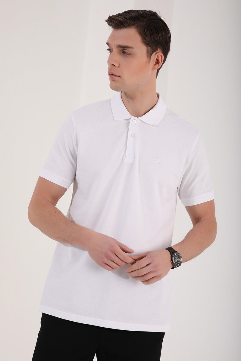 Tommy Life Polo Collar Red Men's T-shirt  - Image 2