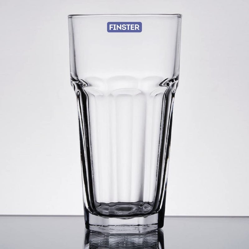 FINSTER European Long Chai Mocktail Cocktail Iced Tea Cold Coffee Glasses Set of 6360ml Highball Crystal Milkshake Glass Set Tumbler - Image 5