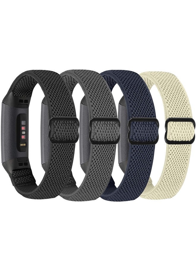 Vodtian Elastic Nylon Watch Band Compatible with Fitbit Charge 4 /Fitbit Charge 3 /SE, Adjustable Braided Solo Loop Sport Straps Replacement Wristband for Women Men - Image 1