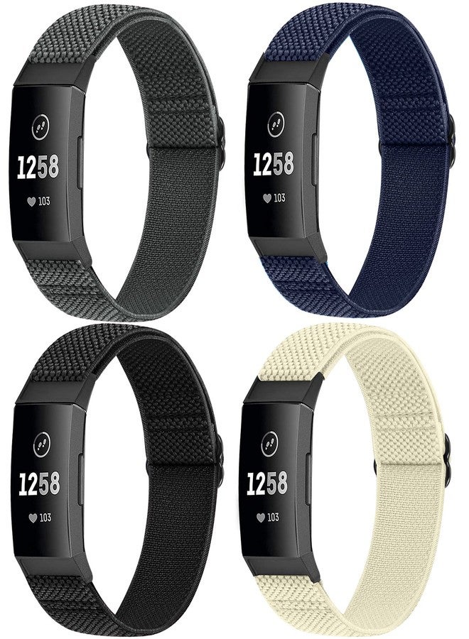 Vodtian Elastic Nylon Watch Band Compatible with Fitbit Charge 4 /Fitbit Charge 3 /SE, Adjustable Braided Solo Loop Sport Straps Replacement Wristband for Women Men - Image 2