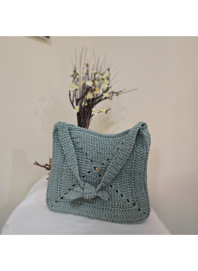 RandSac Light Green Crochet Handbag - Image 3