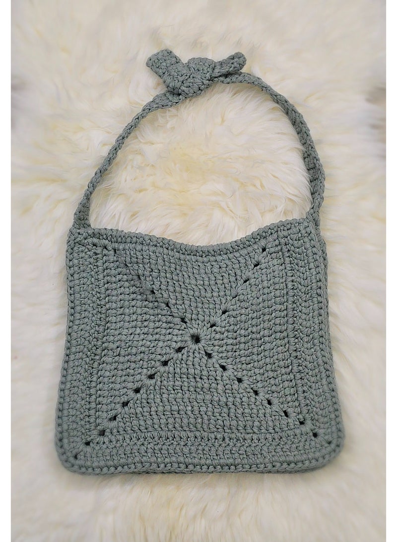 RandSac Light Green Crochet Handbag - Image 1