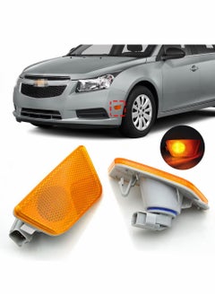 Excefore Chevy Cruze Front Bumper Park Signal Side Marker Light Assembly - Amber Lens, DOT Certified, Fits 2011-2015, OEM GM2551198N, 42334144, 42334145, 2 PCS  - Image 1