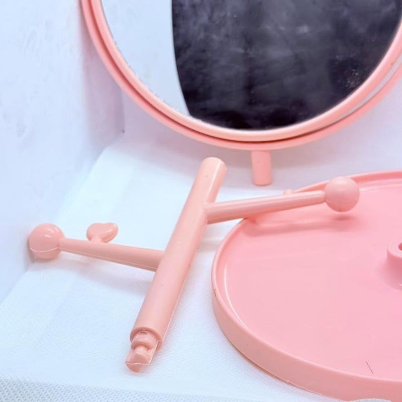 ALKAYAN MINI Cosmetic Mirror with Storage Tray Cat Ears Adjustable Vanity Mirror with... - Image 3