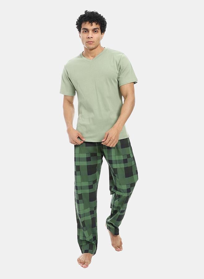 kady v neck pajama with pants - Image 1