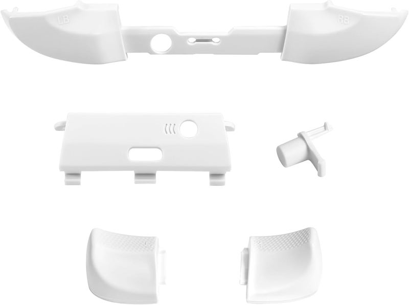مجموعة قطع غيار لزجاجات الحماية LB، RB، LT، RT لوحدة تحكم Xbox Elite Controller 2، سلسلة Elite Series 2، اللون أبيض - Image 1