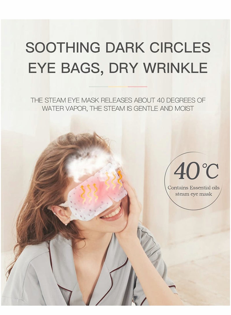 Steam Eye Mask,10 Packs Hot Steam Eye SPA Mask, Relieve Eyestrain Warming Eye Patch, Lavender Fragrance - Image 5