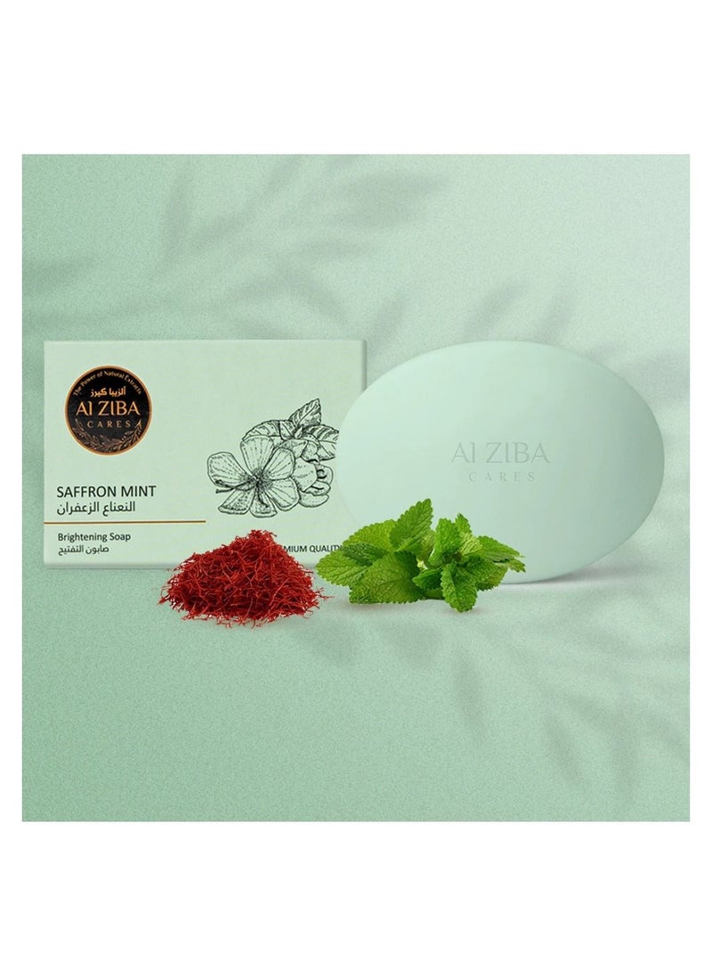 Saffron Mint Brightening Soap - 100 grams