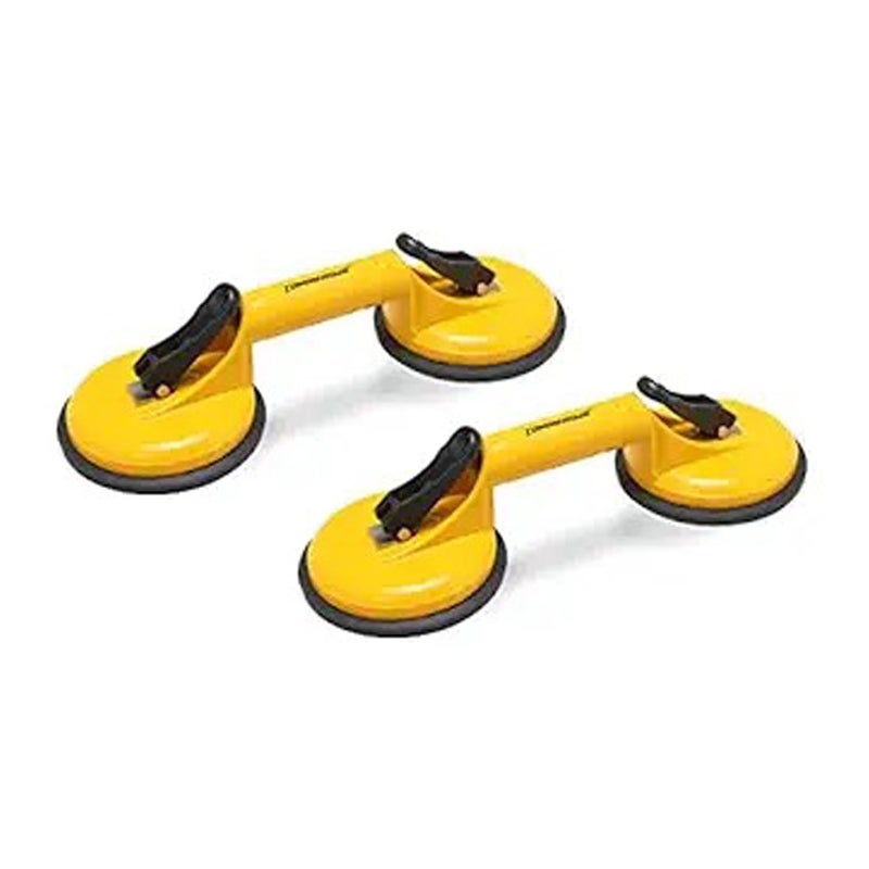 Tomahawk ® كوب شفط زجاجي مع مقبض من الألمنيوم لرفع وتحريك ألواح الزجاج الثقيلة، الألواح المعدنية، نوافذ الزجاج، الرخام - رافع زجاج برأسين، عبوة من 2 - Image 1